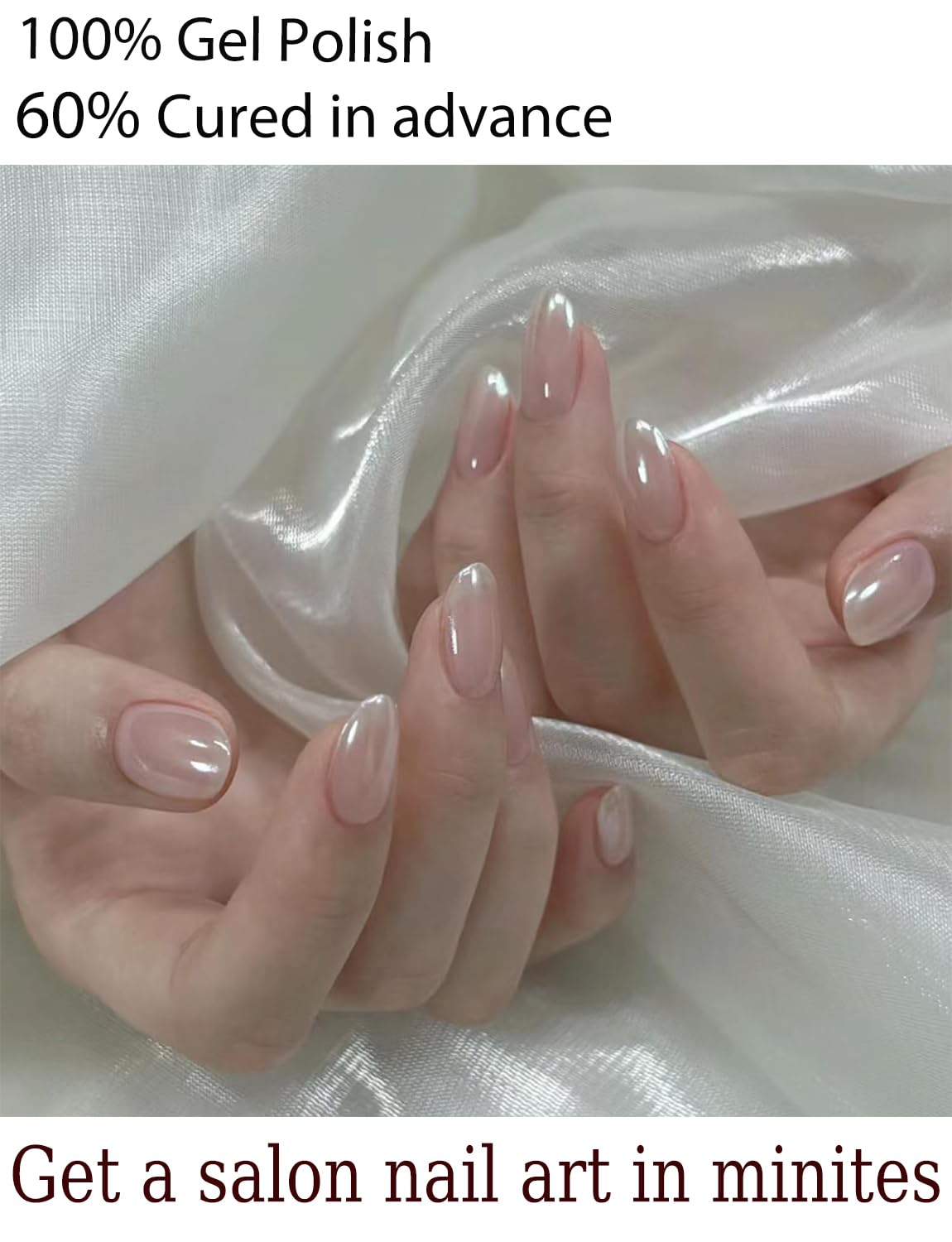 Wahrshei close-up of strip texture highlighting glossy gel polish depth and shine