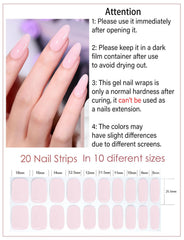 Wahrshei close-up of semi cured gel texture highlighting smooth finish benefit