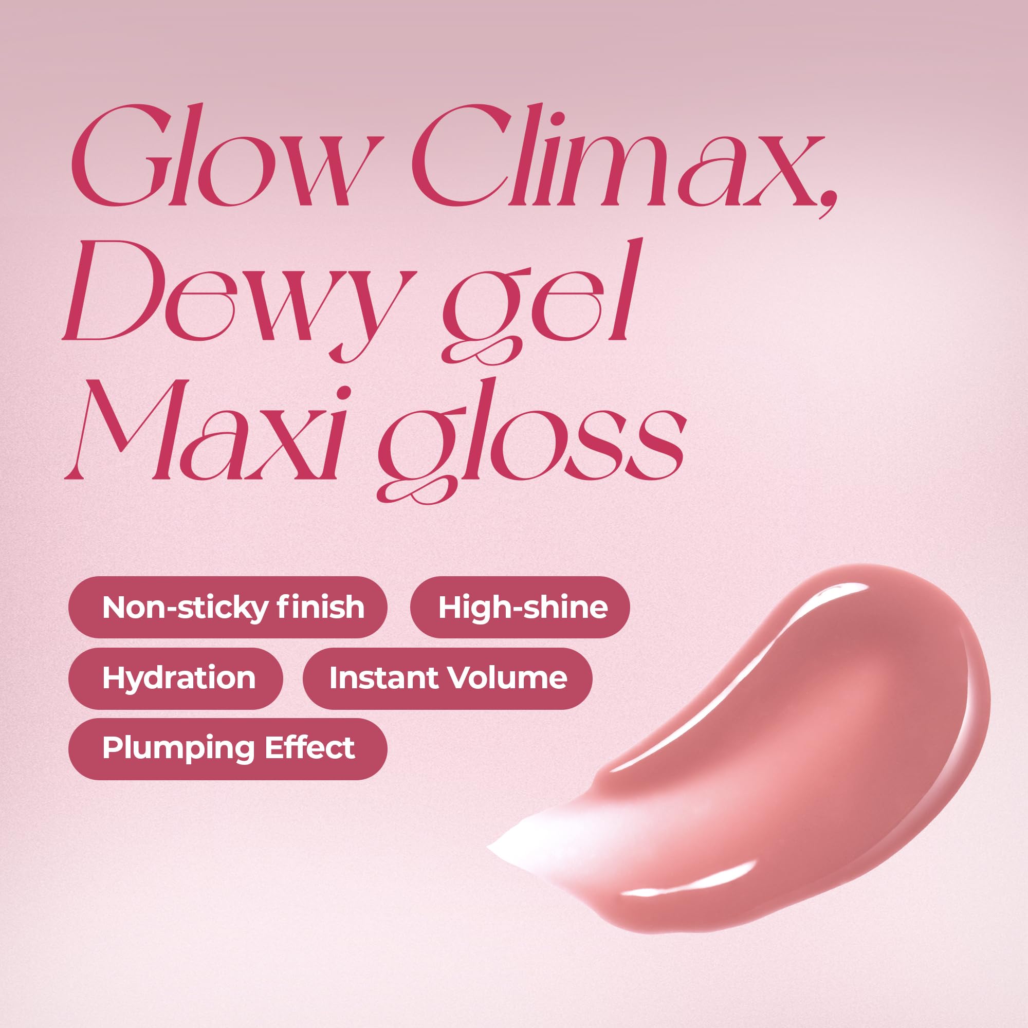 WAKEMAKE gloss applied on lips lifestyle shot showcasing dewy plumping effect