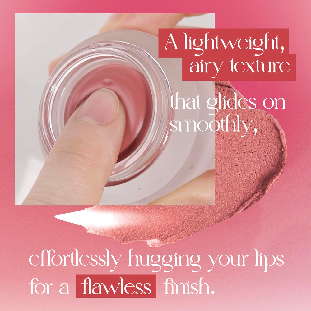 WAKEMAKE applied on lips illustrating blurred-edge finish benefit: fuller-looking lips