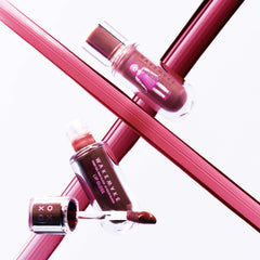 WAKEMAKE close-up swatch revealing gel texture, pearl sparkle, and smooth hydration