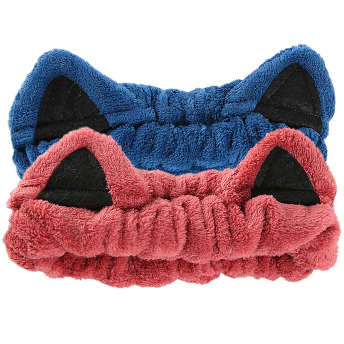 Waliah front view of blue and red headbands showing color and packaging benefit