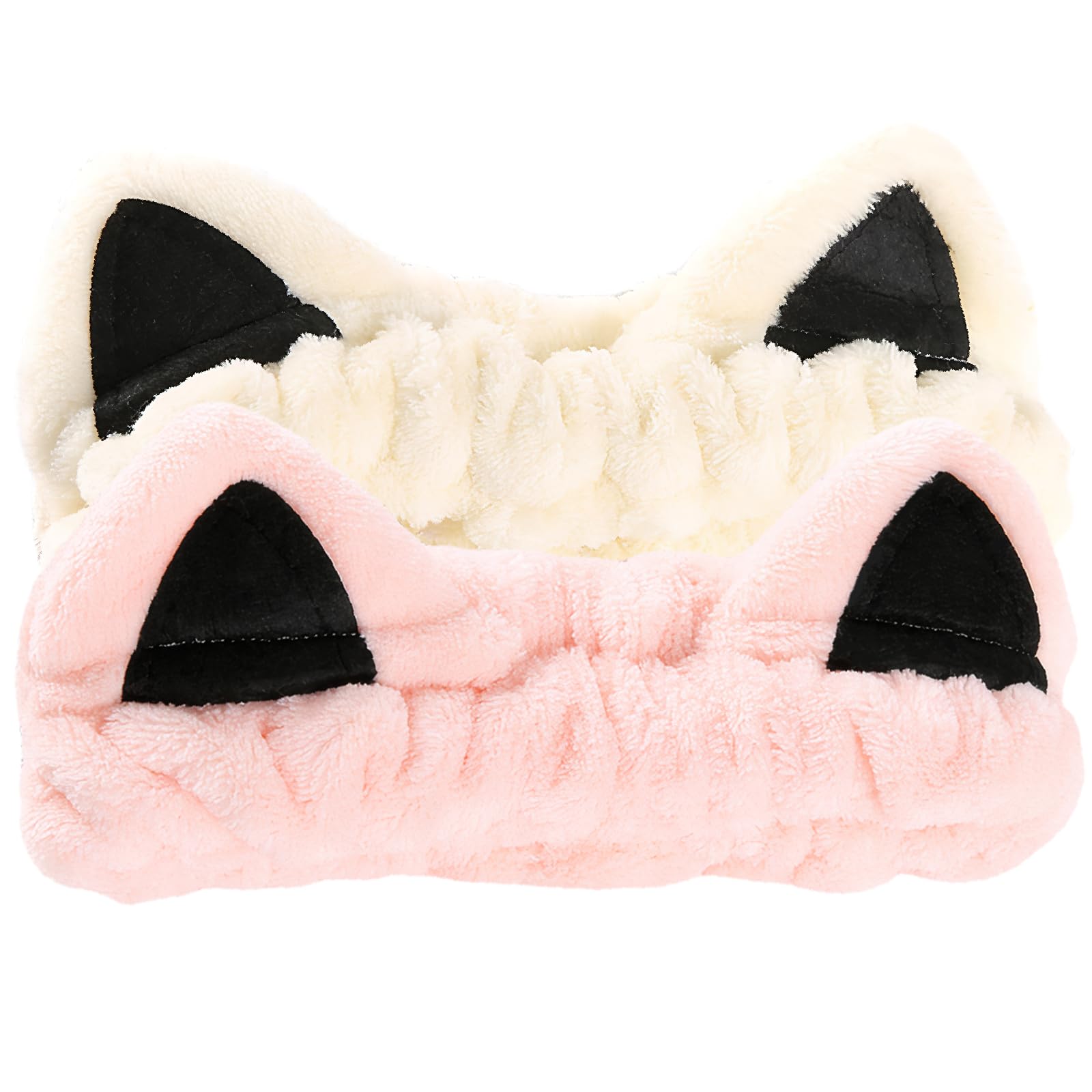 Waliah front view of two cat ear headbands showing colors and packaging benefit
