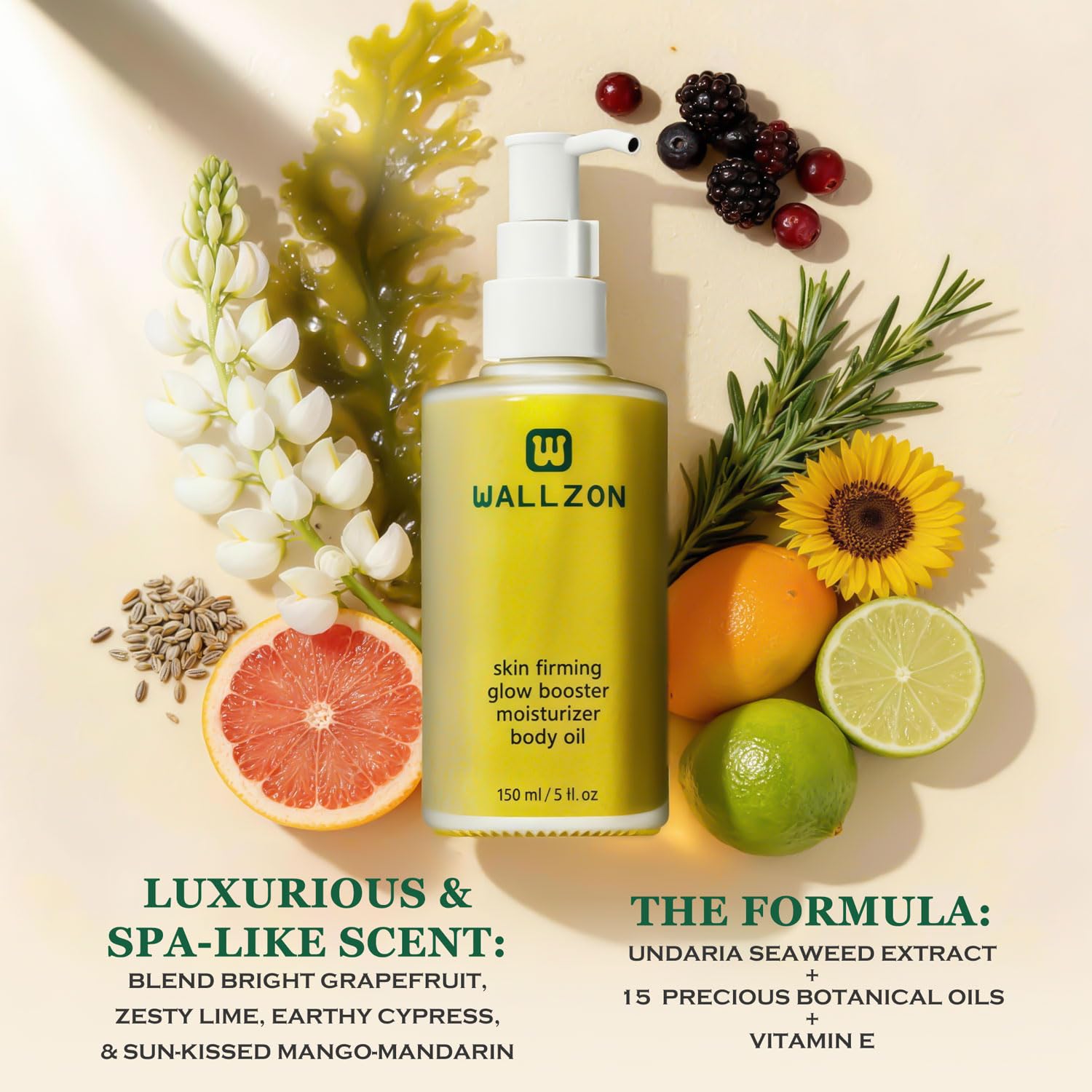 WALLZON pump close-up highlighting controlled dispensing and clean application benefit