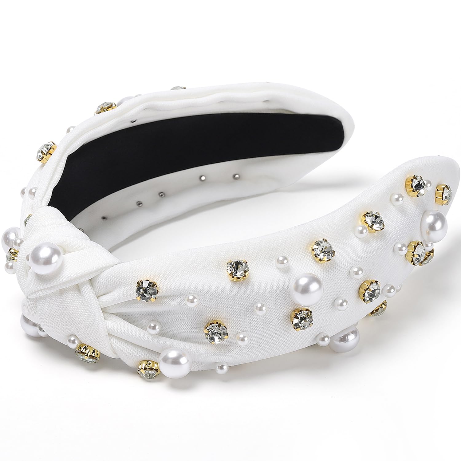 WantGor close-up of pearls and rhinestones highlighting craftsmanship