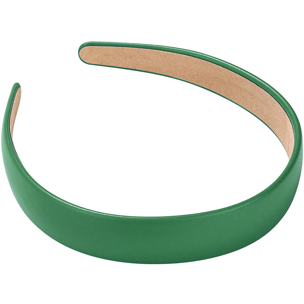 WantGor front view green headband showcasing sleek style and polish