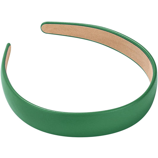 WantGor front view green headband showcasing sleek style and polish