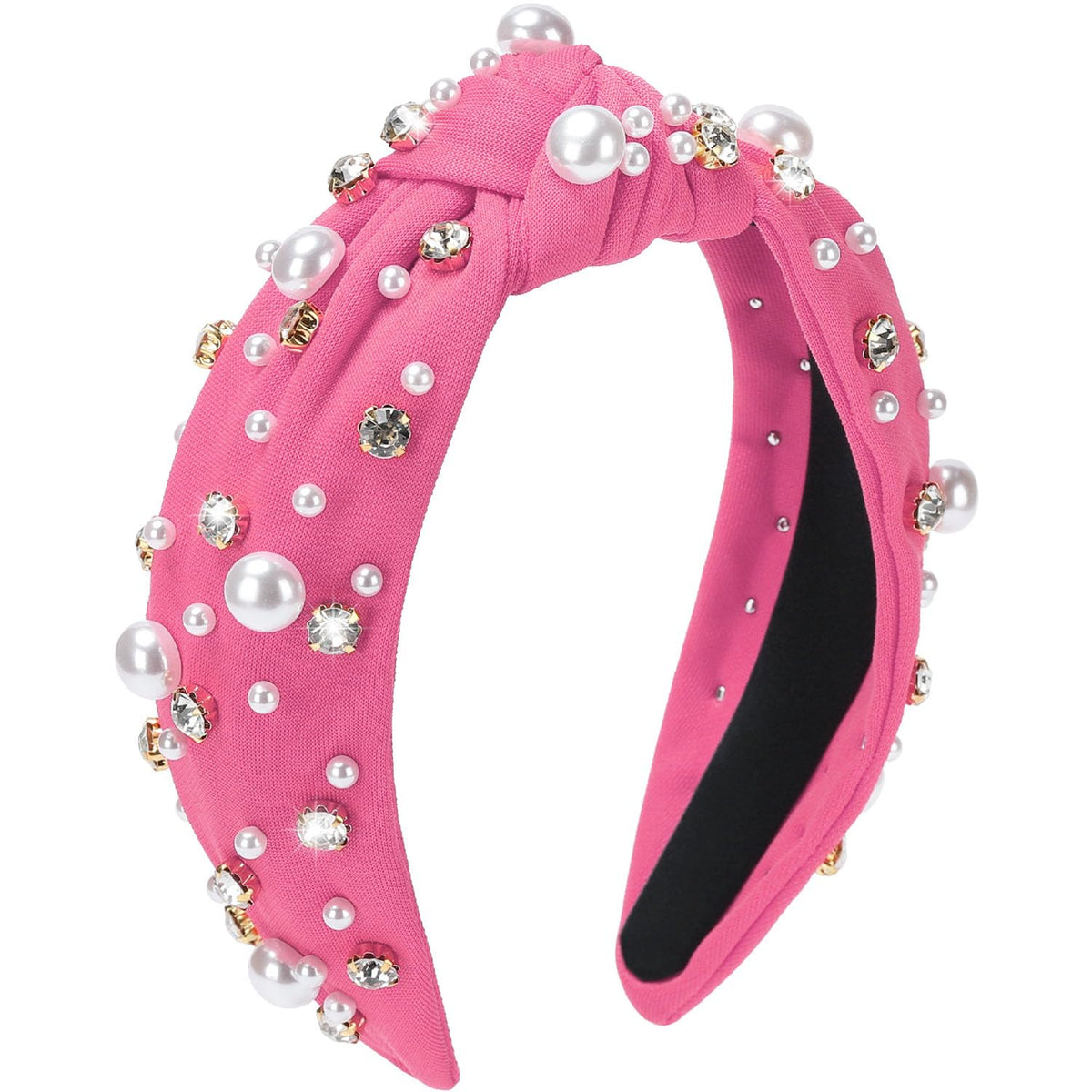 WantGor front view hot pink headband showing shape and color, stylish accessory benefit