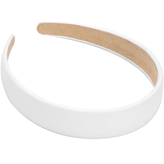 WantGor white headband front view shows clean style and versatile wear