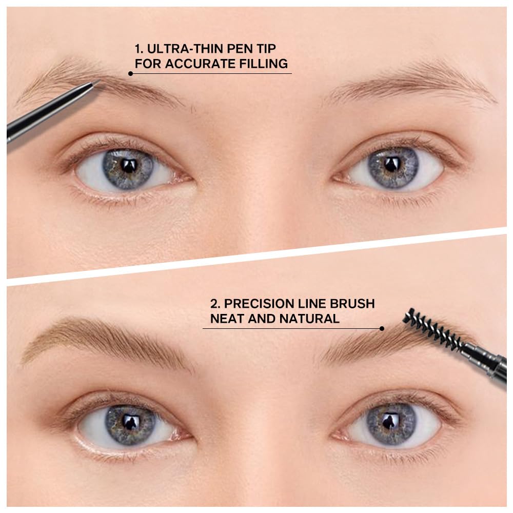 WanTuoluo application on model brow showing natural defined result