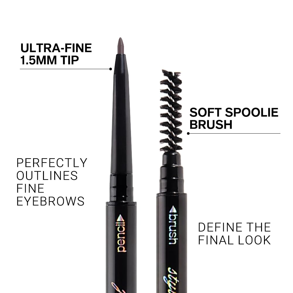 WanTuoluo dual-ended spoolie detail blending brows for seamless, soft finish