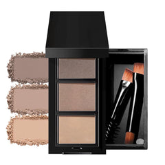 WanTuoluo compact palette front view shows three taupe shades for natural definition