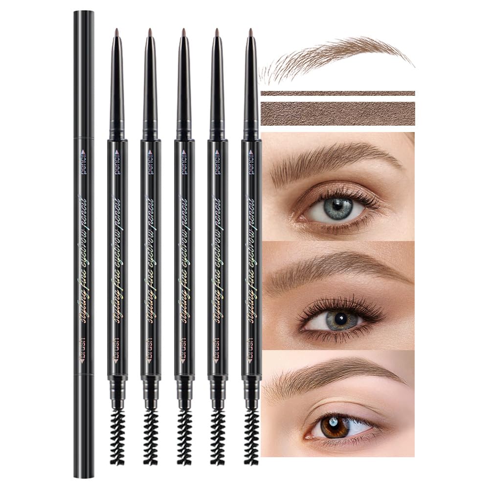 WanTuoluo front packaging showing five dark brown pencils and benefits