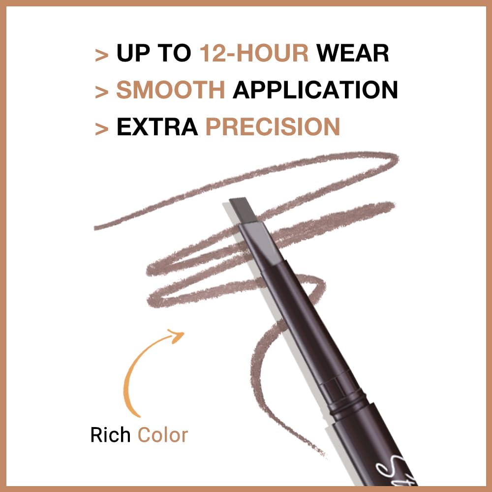 WanTuoluo on-model brow application showing defined, natural-looking brows