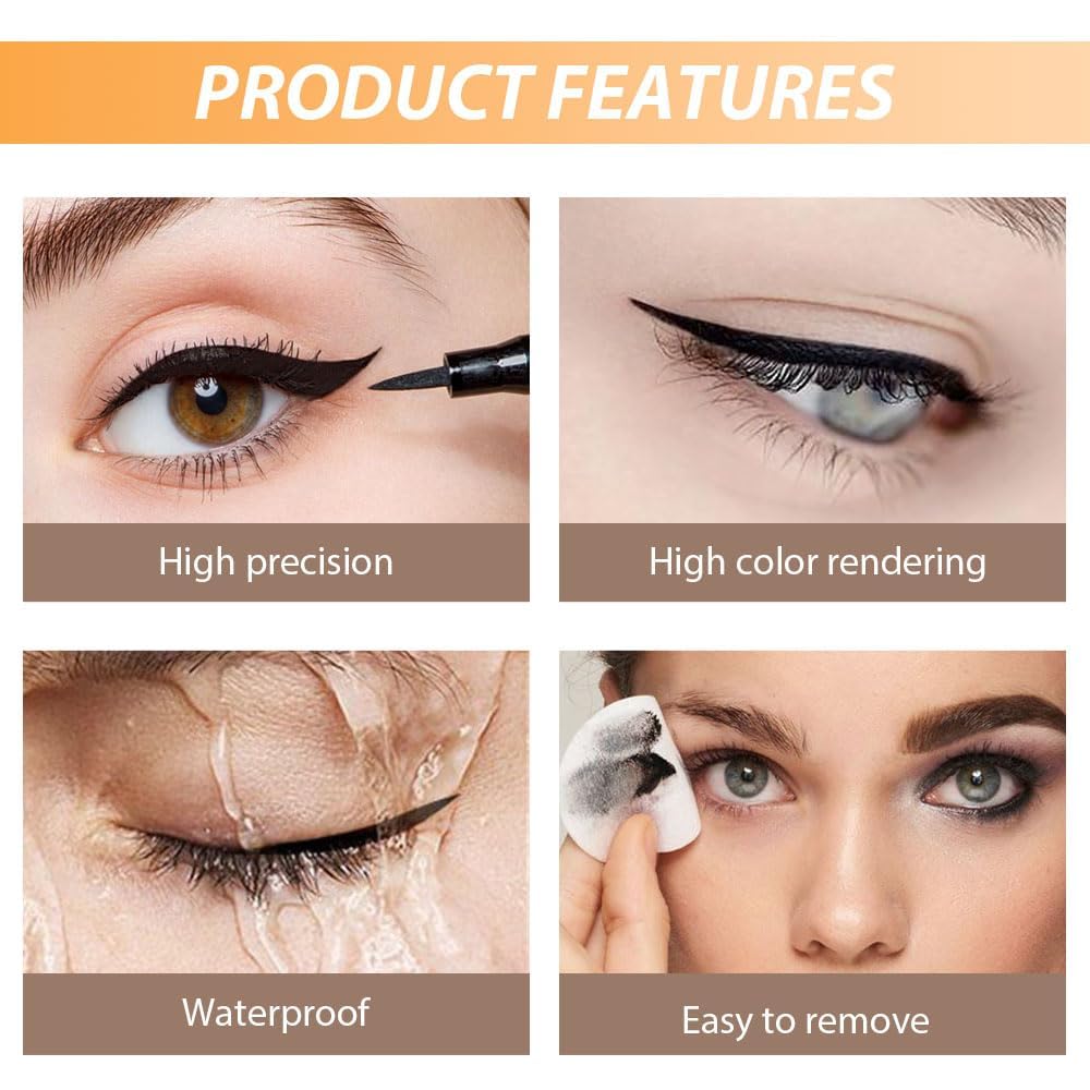 WanTuoluo pen used to create winged eyeliner showing steady application support