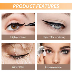 WanTuoluo pen used to create winged eyeliner showing steady application support