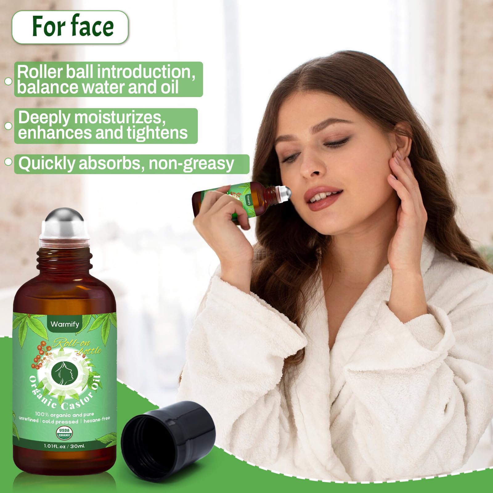 Warmify application on hand demonstrating neat, mess-free hydration