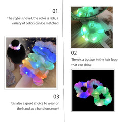 WATETTY scrunchie styled in bun showing discreet LED and no hair pulling