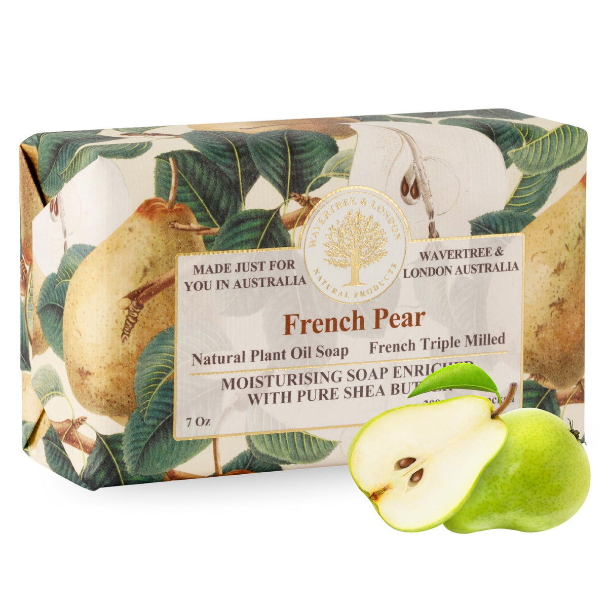Wavertree & London front packaging showing French Pear scent and weight