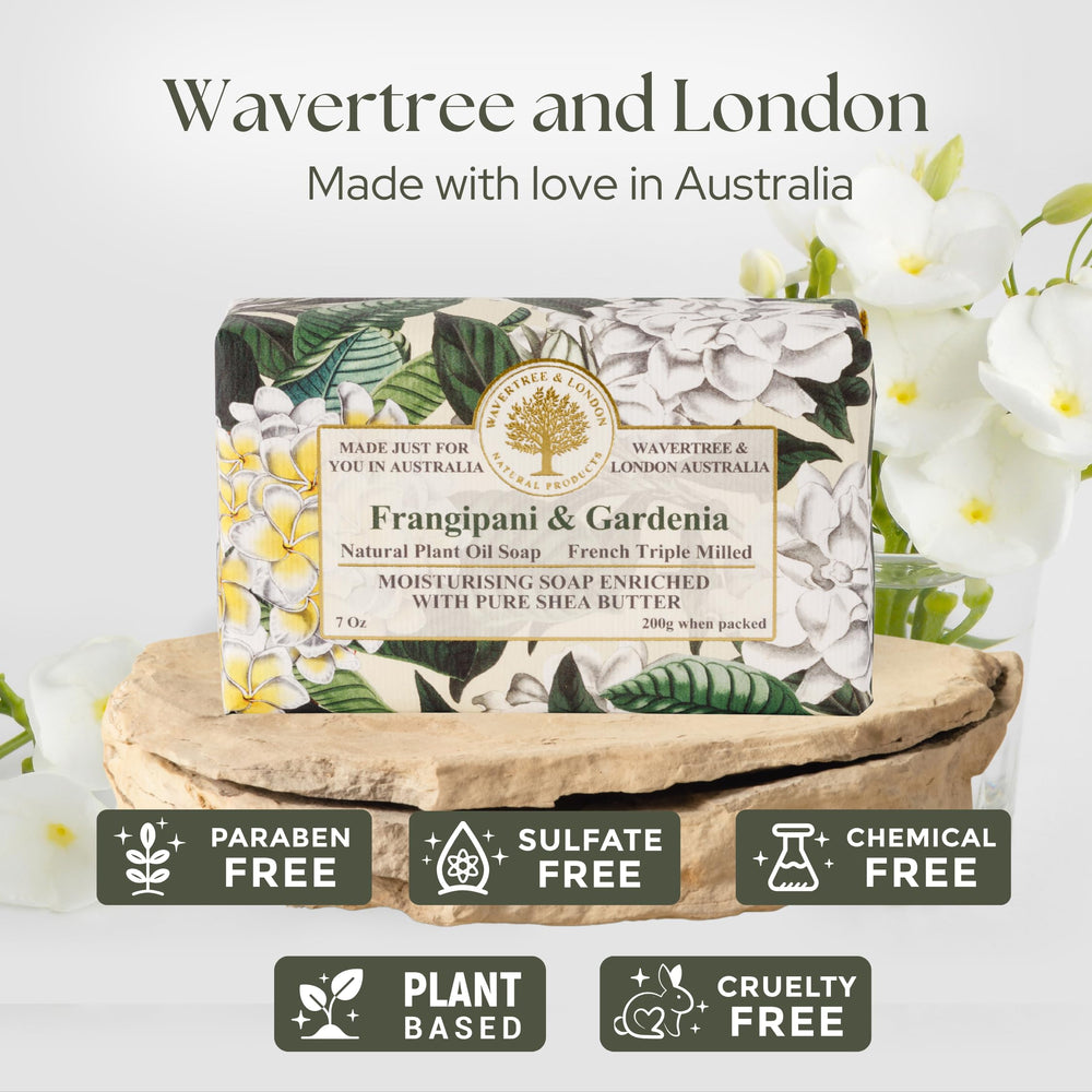 Wavertree & London close-up of soap texture highlighting creamy triple-milled lather