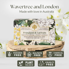 Wavertree & London close-up of soap texture highlighting creamy triple-milled lather