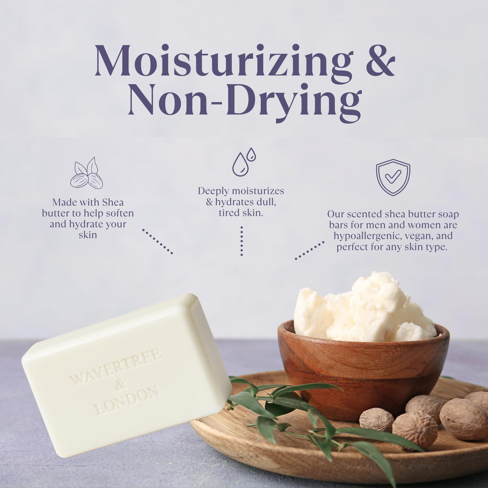Wavertree & London creamy lather texture demonstrating moisturizing foam