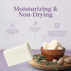 Wavertree & London soap producing creamy lather for moisturizing cleanse