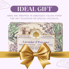 Wavertree & London soap styled in bathroom for calming lavender ambiance