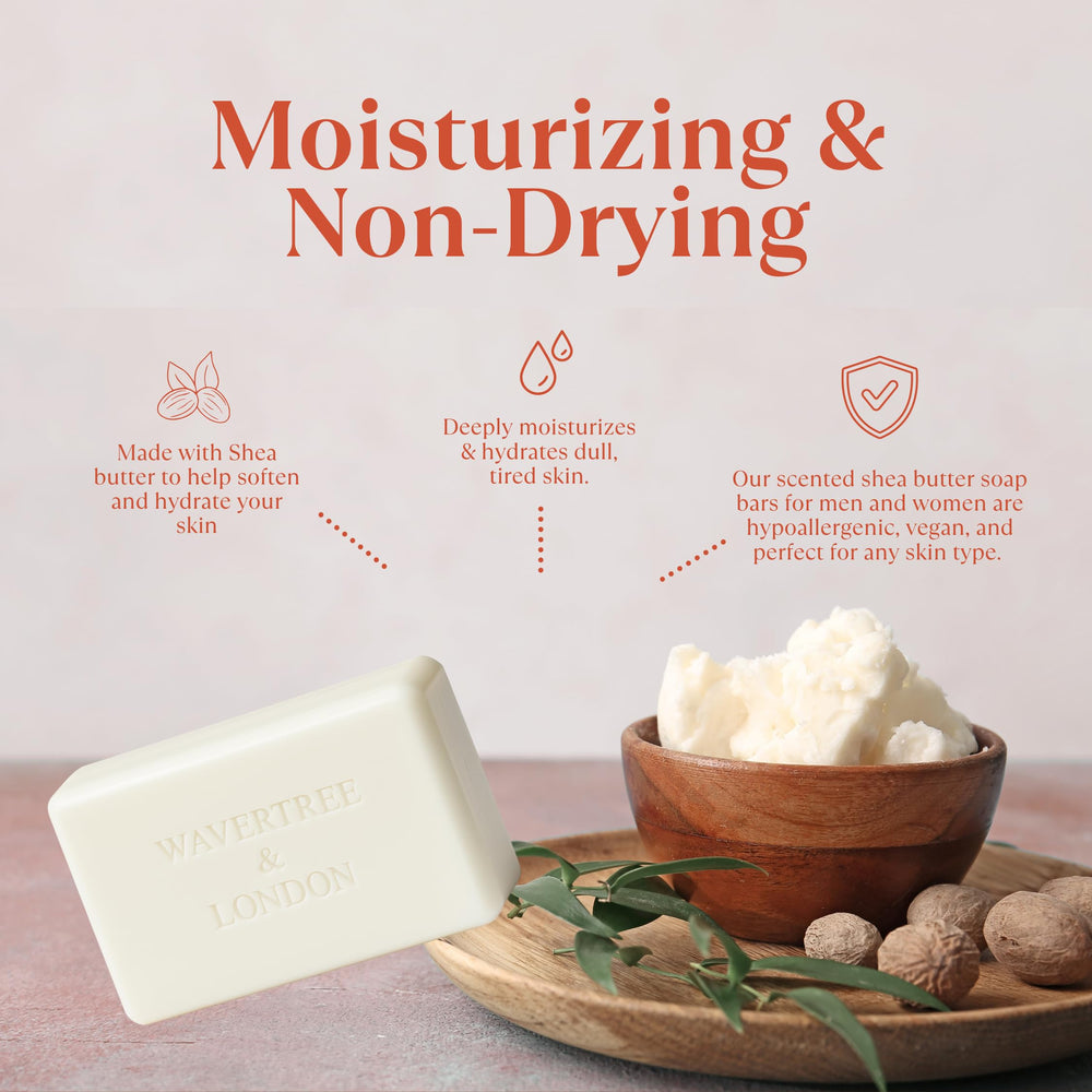 Wavertree & London creamy lather close-up demonstrating rich moisturizing foam