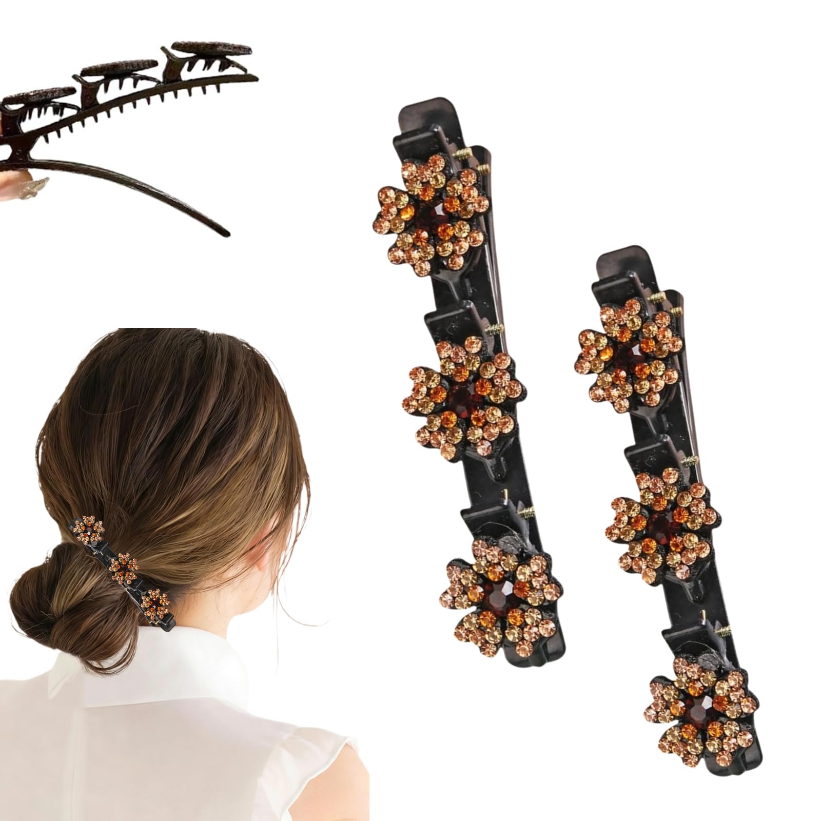 wawou champagne hair clip front packaging displaying two clips and branding