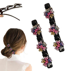 wawou front view showing rainbow crystal clip set and clear packaging for gifting