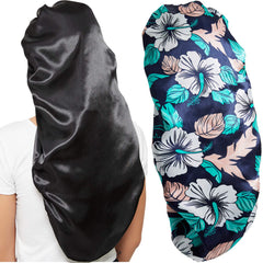 Wbfwbb front view of two bonnets showing included black and floral pair benefits gentle protection