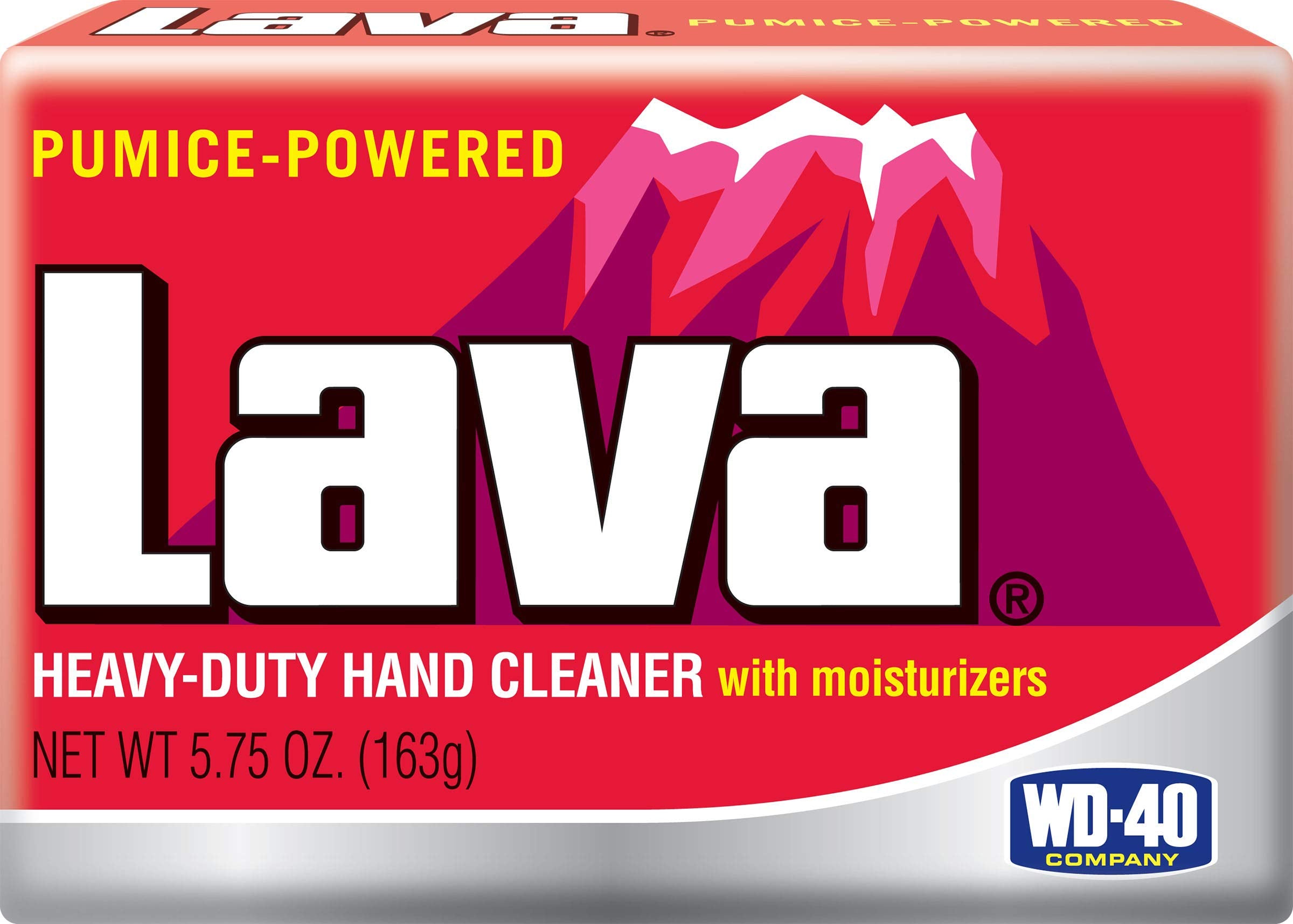 WD-40 Lava bar in use on mechanic hands removing grease for faster cleanup
