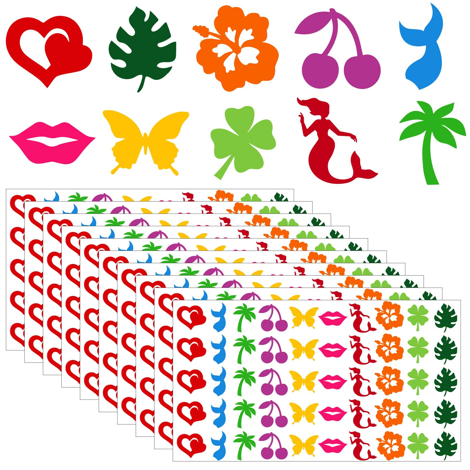 WDAHDHP front sheet showing full sticker assortment and vibrant colors
