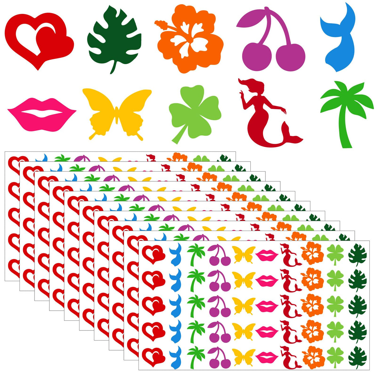 WDAHDHP front sheet showing full sticker assortment and vibrant colors