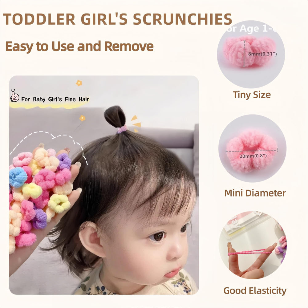 WDGROW assorted candy-colored mini hair ties spread to show color variety