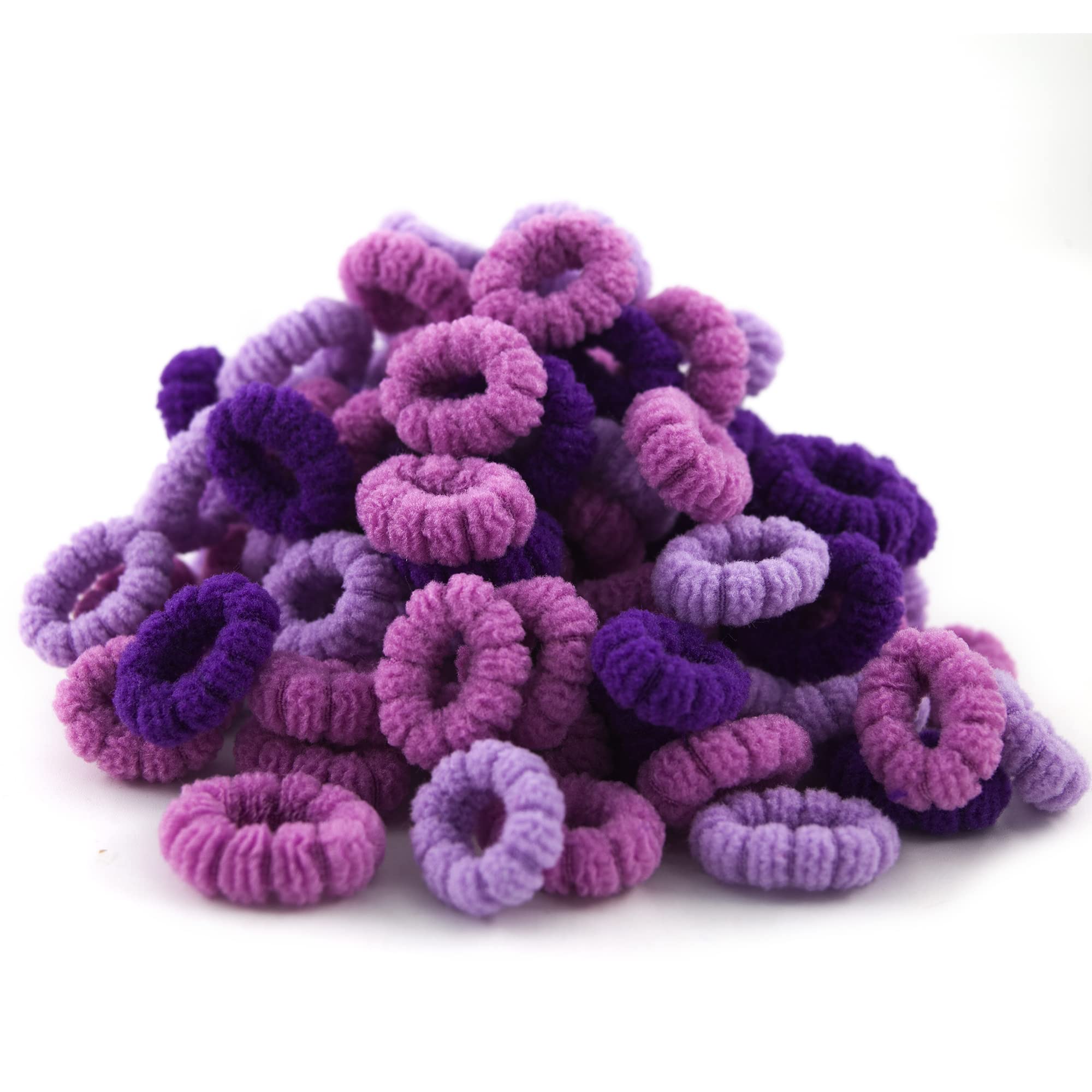 WDGROW front packaging showing 120 colorful tiny hair ties and resealable bag benefit