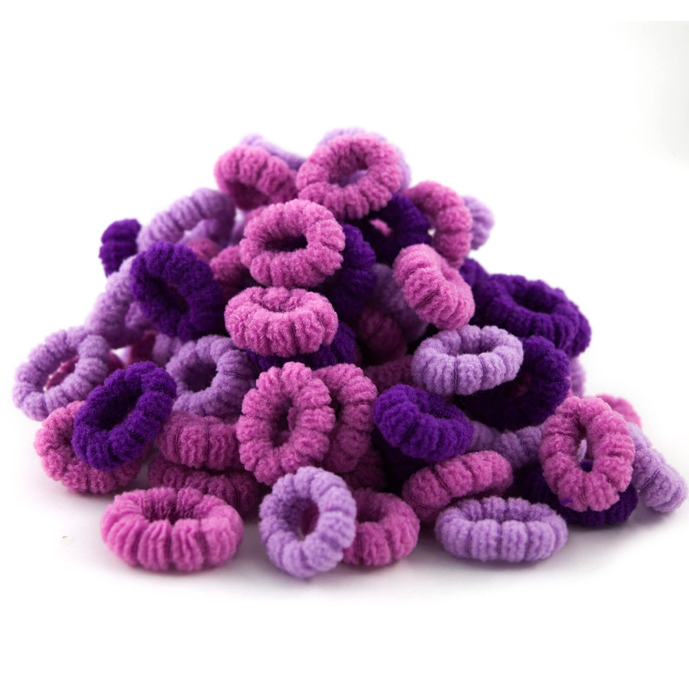 WDGROW front packaging showing 120 colorful tiny hair ties and resealable bag benefit