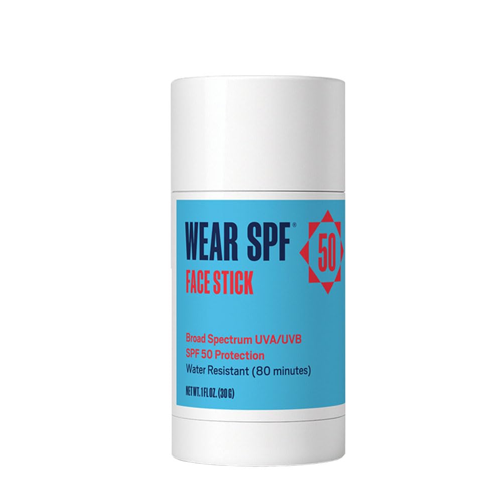 WearSPF sport stick front view showing compact travel-ready design and protection