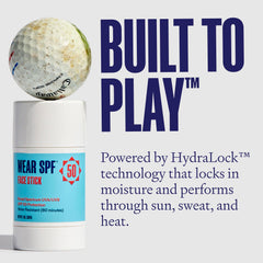 WearSPF stick tucked in a shorts pocket for on-the-go convenience