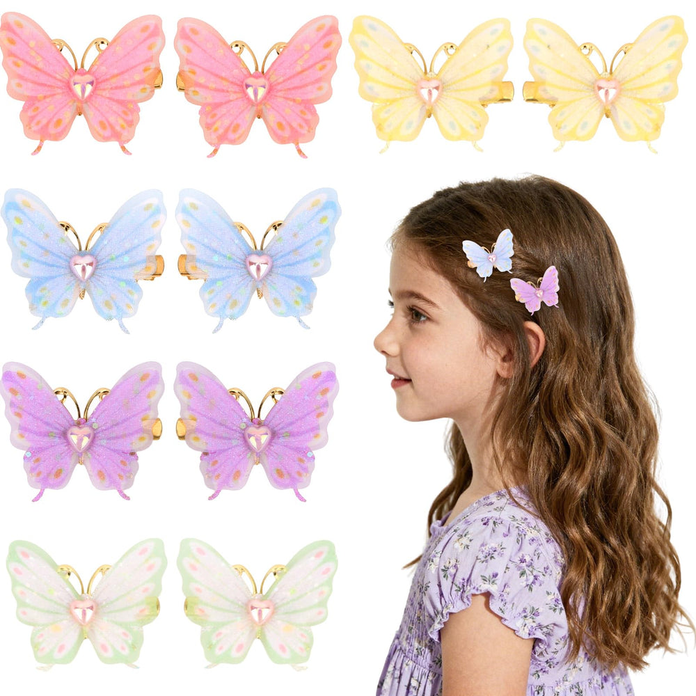 Wecoe front pack of ten butterfly clips showing pastel variety and convenience