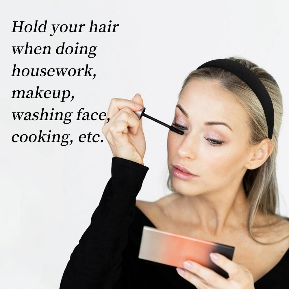 Wecoe headband in use with casual outfit for secure style benefit