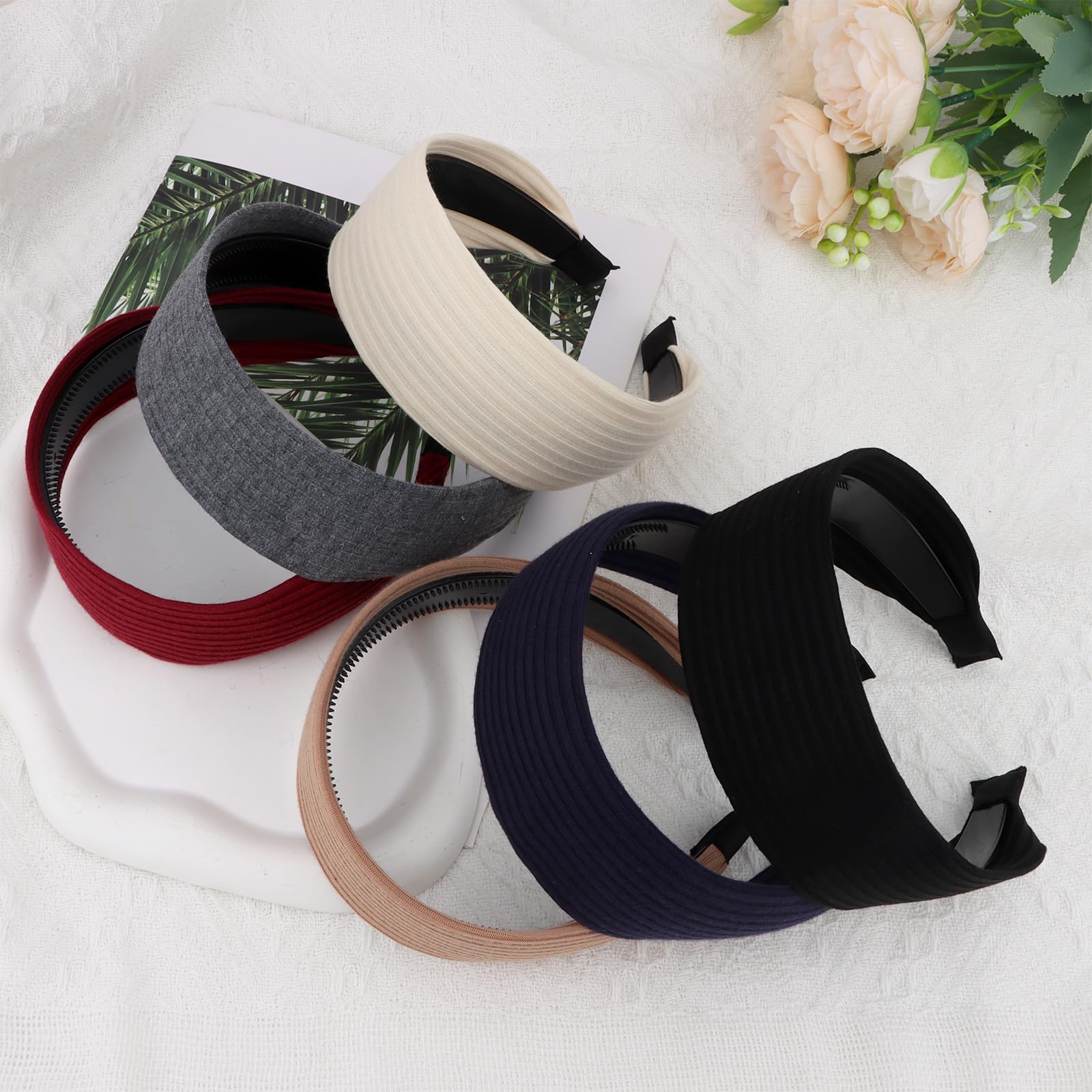 Wecoe flat lay of all six colors showing variety and styling options