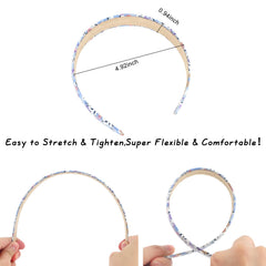 Wecoe headband held in hand showing size and flexible band for correct scale