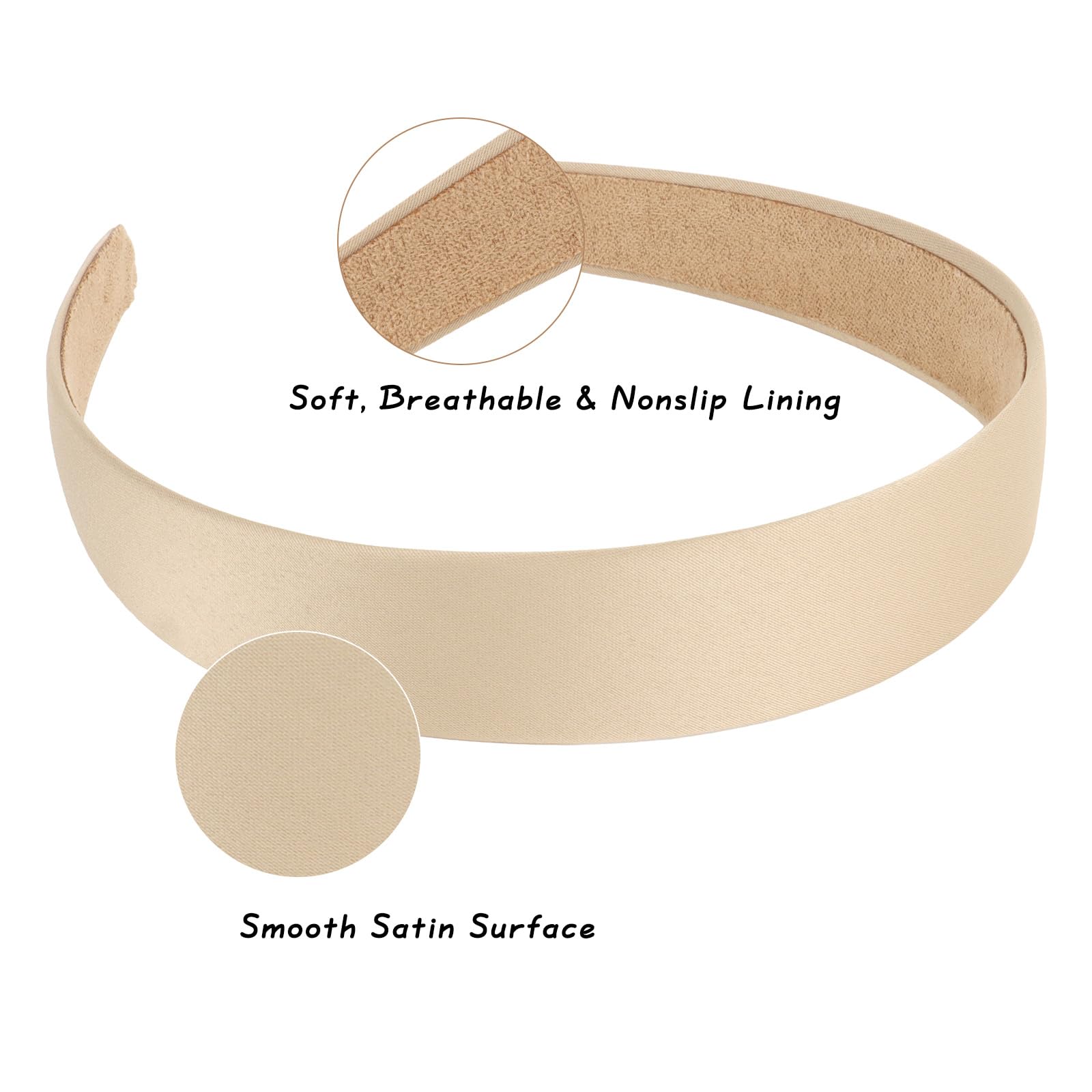 Wecoe headband next to ruler showing 5.1 x 1 inch size for proper fit
