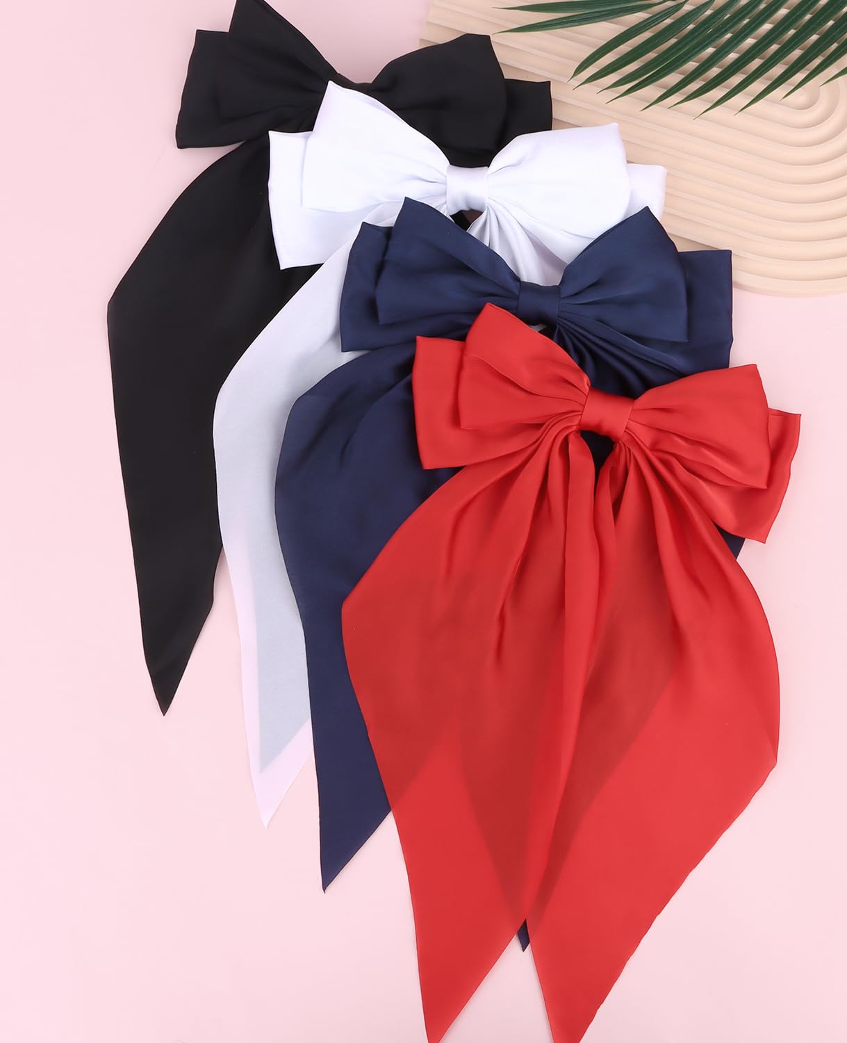 Wecoe bow worn in ponytail lifestyle shot showing added movement and charm