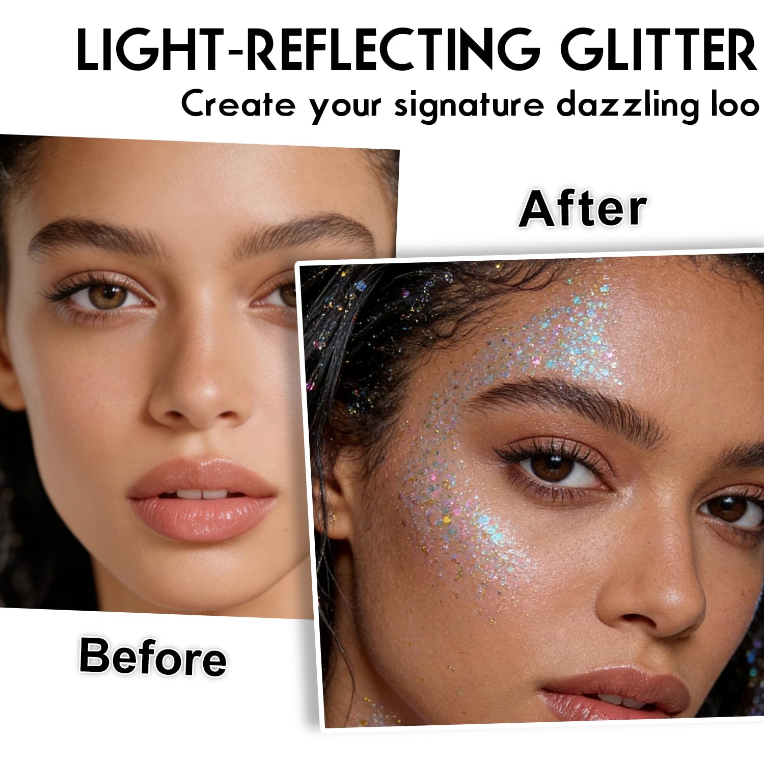 WEEMAY swept on collarbone showing luminous body shimmer and glow