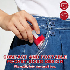WEEMAY stick next to keys for scale showing pocket-friendly travel size