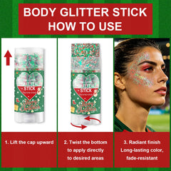 WEEMAY rinsing glitter off skin illustrating simple cleanup benefit
