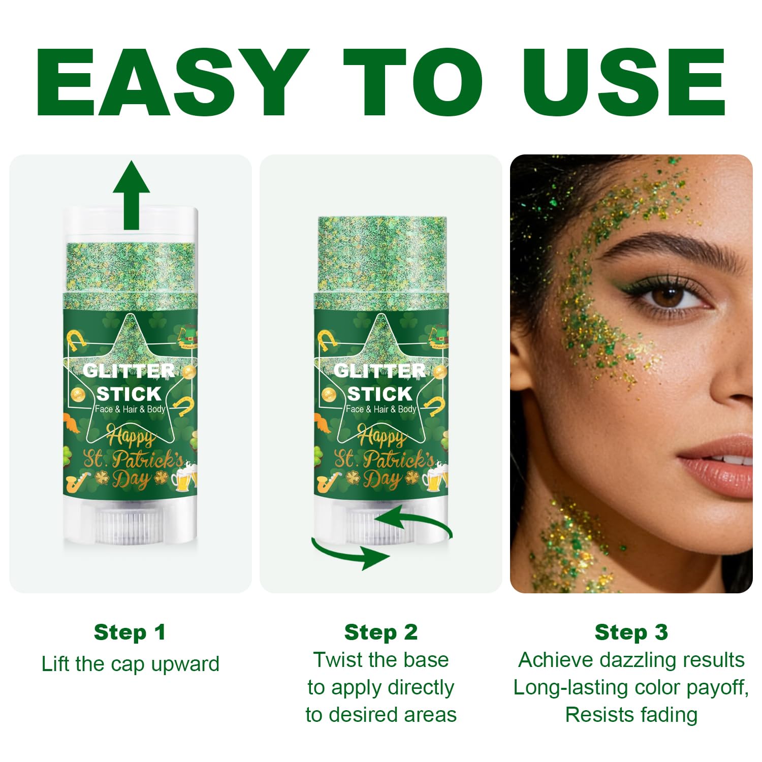 WEEMAY rinsing glitter off skin with soap and water for easy removal